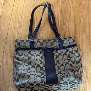 Coach purse! Dark brown and Tan!